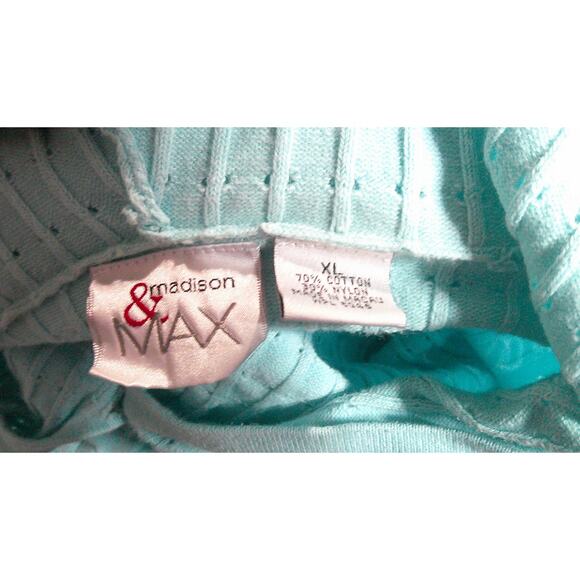 Madison & Max Button down Hooded Knit Cardigan Women's XL 3/4 Sleeve - Picture 5 of 6